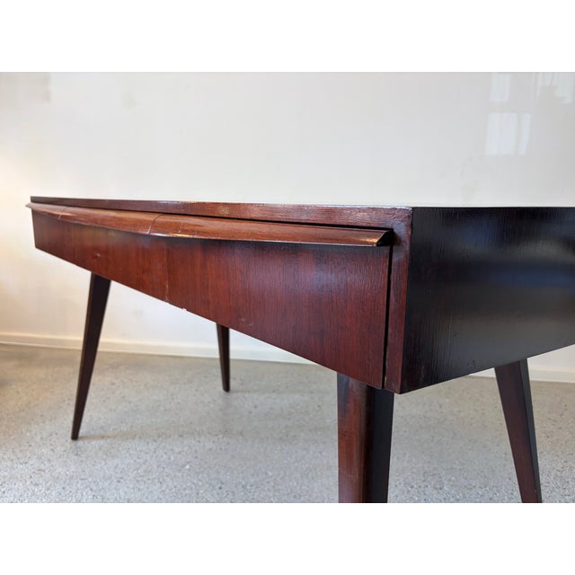 Mid-Century Modern Mid-Century Desk with Book Shelf, Germany, 1950s For Sale - Image 3 of 16