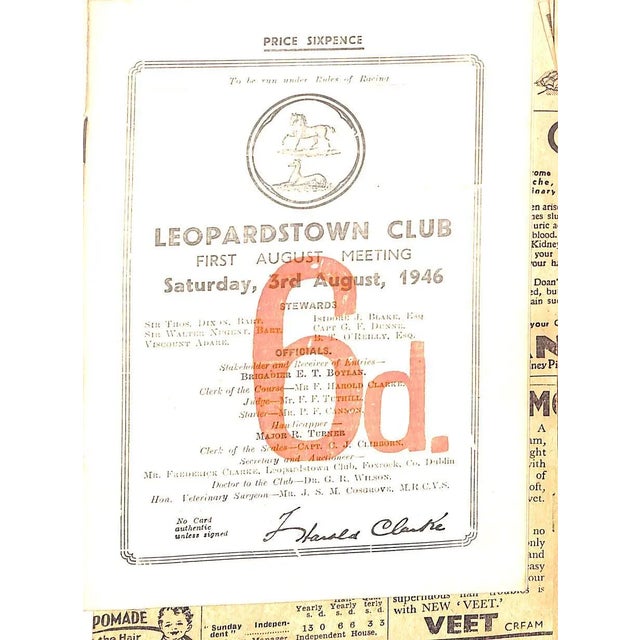 Mid 20th Century Irlanda 1946 Leather Bound Scrapbook For Sale - Image 5 of 11