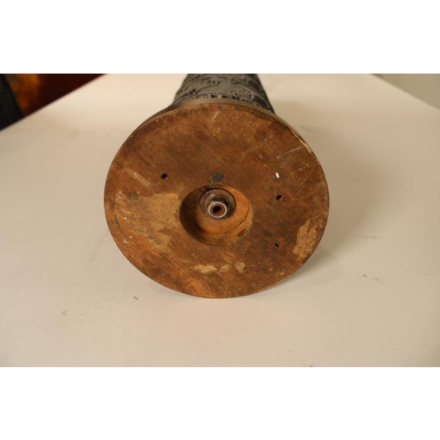 Metal Late 20th Century Single Vintage Wallpaper Roller Table Lamp For Sale - Image 7 of 7