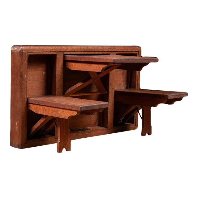 Mid 20th Century Inwall Fixtures Fold Away Dining Set Salesman Sample For Sale