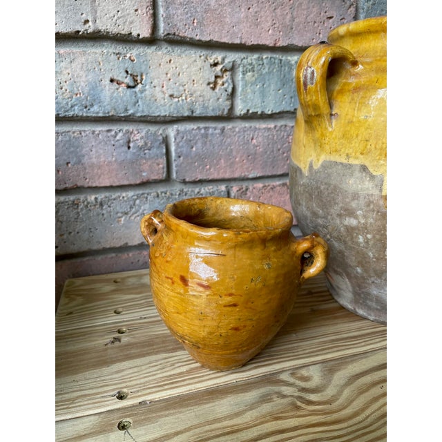 Rare 1890s Petite Glazed Earthenware French Confit Pot or Jar For Sale - Image 15 of 17