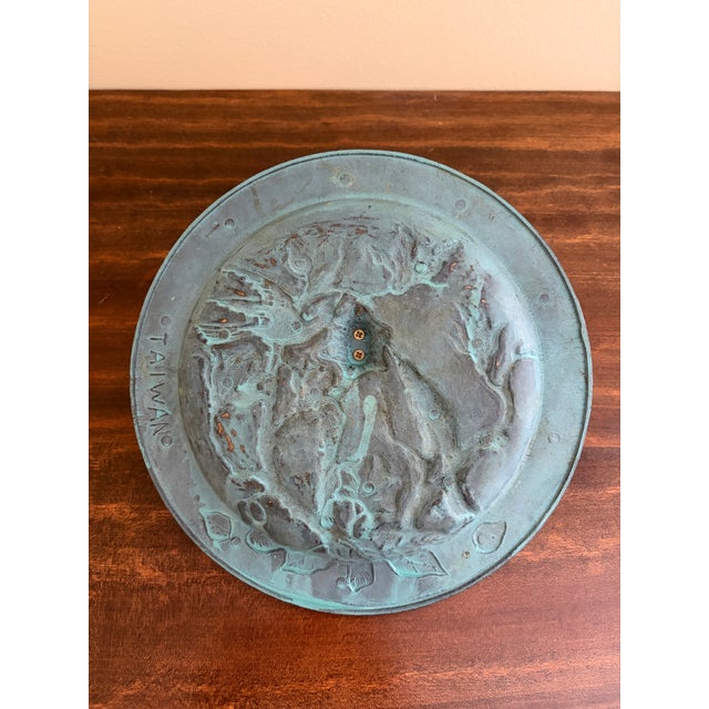 Verdigris Vintage English Country Iron Verdigris Garden Sundial With Hummingbird For Sale - Image 8 of 8