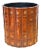 Italian Neoclassical Gilt Leather Book Motif Wastepaper Basket, 20th Century For Sale