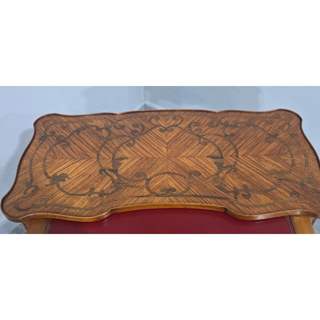 Small French Marquetry Writing Table, 1920 For Sale - Image 14 of 15