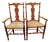 Timeless Elegance: Pair of Vintage Queen Anne Style Mahogany Armchairs For Sale