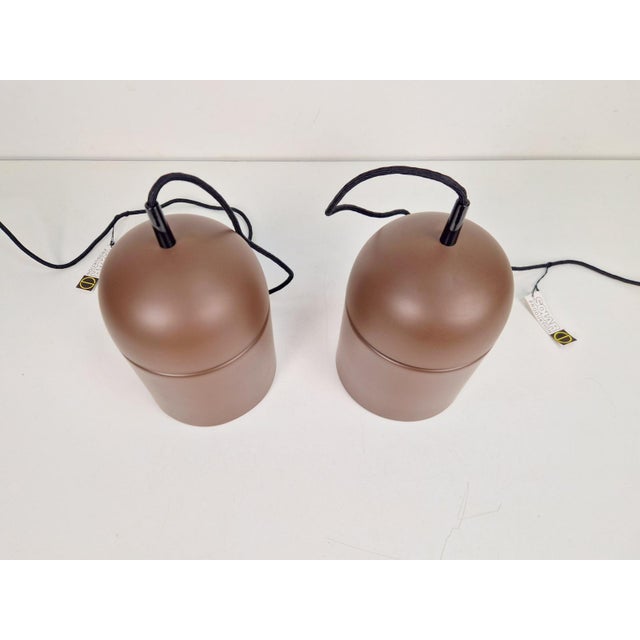 Vintage Uni Pendant Lamps by Vagn Dyring for Nordisk Solar, 1970s, Set of 2 For Sale - Image 6 of 13