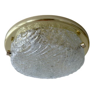 Vintage Murano Glass Flush Light from Hillebrand, 1970s For Sale