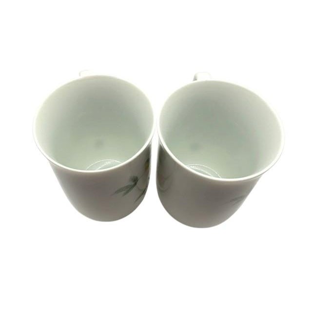 White Vintage 1970s Otagiri Japan "Floral Mist" Coffee Mugs - Set of 2 For Sale - Image 8 of 9