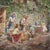 Elena Bagnati, Scene with Women at the Washhouse, Oil Painting on Canvas, Framed For Sale - Image 3 of 12