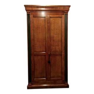 Italian Cherry Wood Armoire For Sale