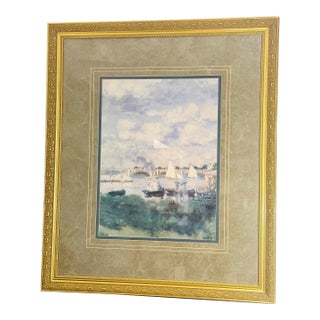 Vintage Uttermost Framed Art: "The Bridge at Argenteuil" by Claude Monet (40"x34") For Sale