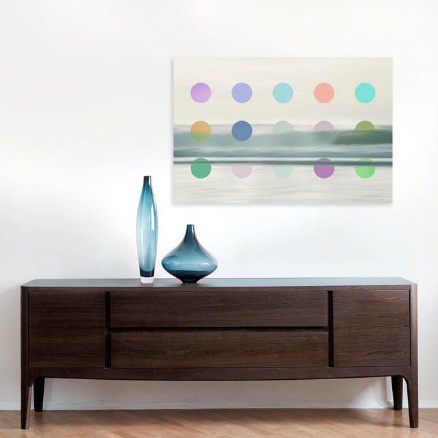 This photography seascape fine art print is accented with contemporary with colourful dots . "I was inspired to create...