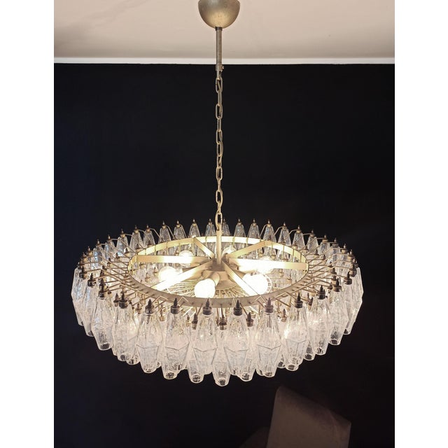 Murano Glass Candelier with 185 Iridescent Glasses, 1990s For Sale - Image 13 of 18