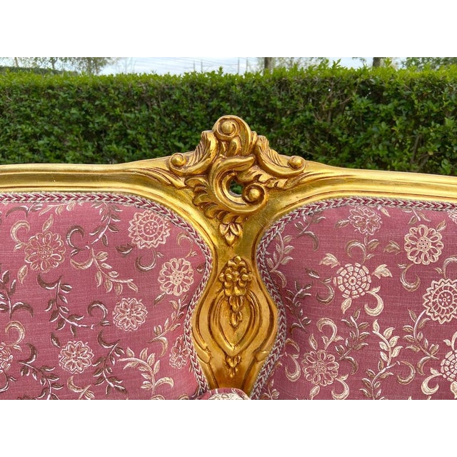 Wood 1980s French Louis XVI Gold Beech Bergere Chairs - 2 For Sale - Image 7 of 15