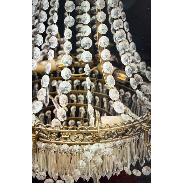 Vintage Swedish Empire Style Chandelier, 1950s For Sale - Image 6 of 7