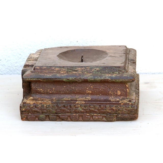 Weathered Indian Teak Architectural Plinth For Sale In Los Angeles - Image 6 of 10