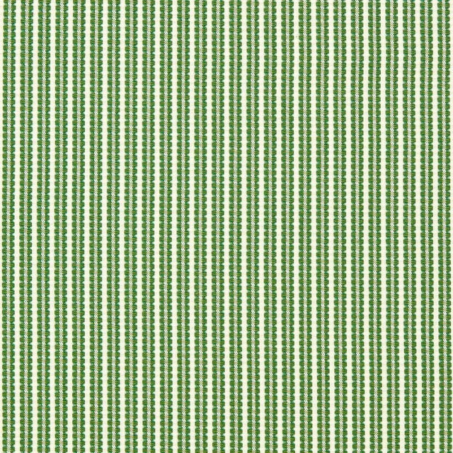 Harlequin Pepita Stripe Fabric in Kelly/First Light - a Sample For Sale