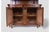 Brown Vintage Wooden Sideboard with Decorative Glass Panels and Metal Details For Sale - Image 8 of 12