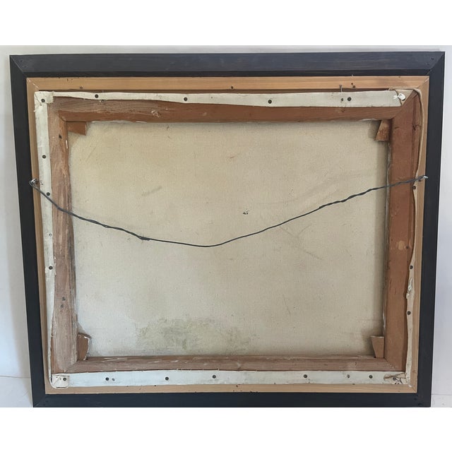 Textile Oil on Canvas Still Life With Apples & Bottles, Chester E. Pennington, 16" X 20" For Sale - Image 7 of 11