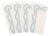 Colorblock Blue Embroidered Linen Napkins, Set of 4 For Sale