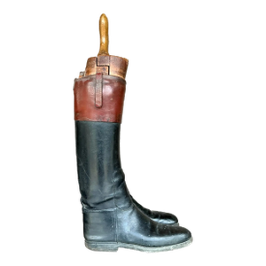 Vintage Boho Leather Riding Boots - A Pair