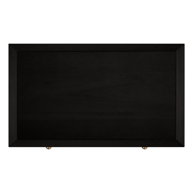 Wood Nora 30 in. W Rectangular Wood 1 Drawer Wide Nightstand with Lower Open Shelf, Antique Coffee For Sale - Image 7 of 8