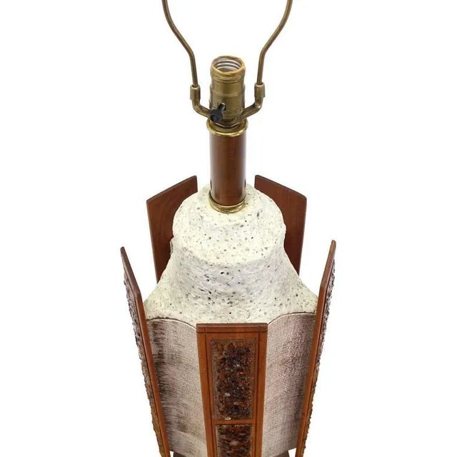 Glazed Pottery Mid-Century Modern Table Lamp For Sale - Image 6 of 9