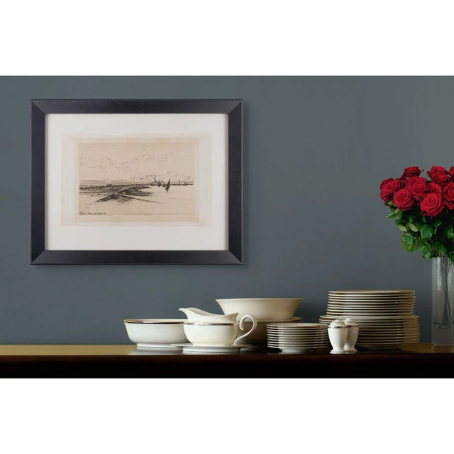 Marshes Opposite Erith by Francis Seymour Haden, 1865 For Sale - Image 10 of 10