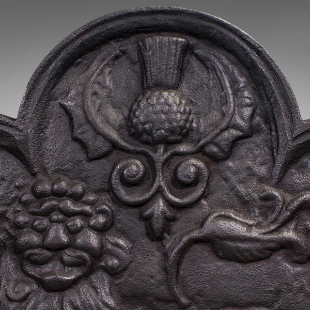 Antique Relief Fire Back, English, Iron, Fireplace Reflector, Victorian, c.1895 For Sale - Image 4 of 8