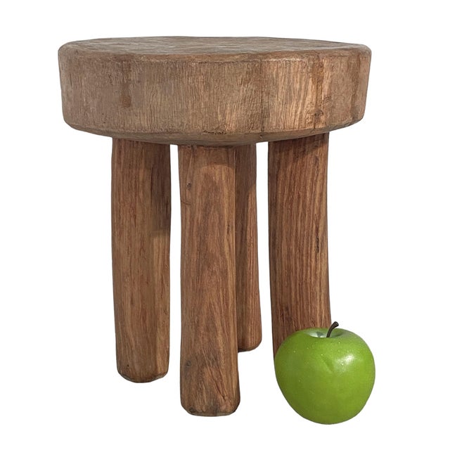 African African Vintage Carved Wood Milk Stool Hehe Gogo People Tanzania 11.5" H For Sale - Image 3 of 8