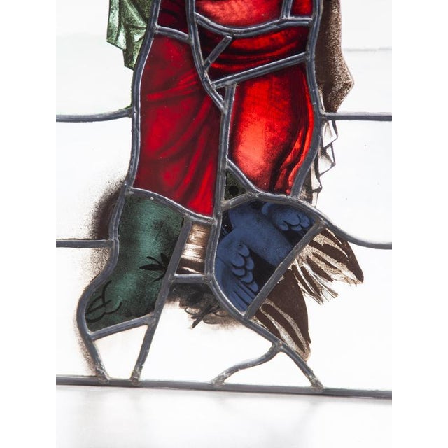 1950s Hand-Crafted Art Glass Window, 1950 For Sale - Image 5 of 14