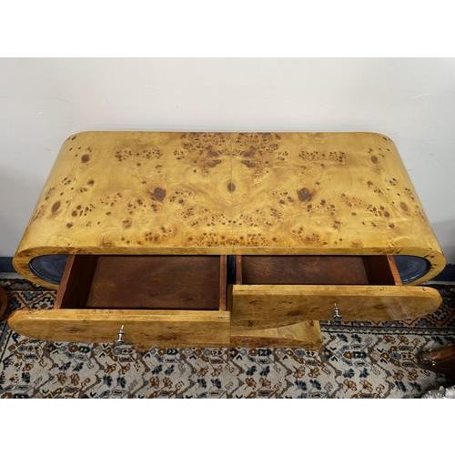 Art Deco Style Console Table in Walnut Veneer For Sale - Image 5 of 6