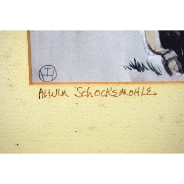 Mid 20th Century German Show-Jumper, Alwin Schockemohle Watercolour by Tim Holder For Sale In New York - Image 6 of 6