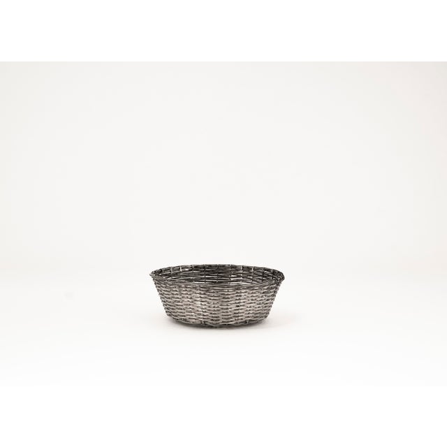 Mid-Century Classic Braided Metal Basket, 1950s For Sale - Image 4 of 8