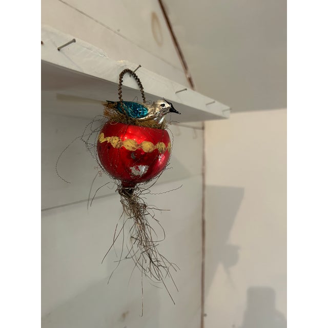 Antique Bird’s Nest Christmas Ornament For Sale - Image 4 of 5