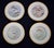 Antique: Late 19th Century (1890's) Set of Four Cabinet Plates by Minton for Tiffany & Co. The Material is Porcelain with...