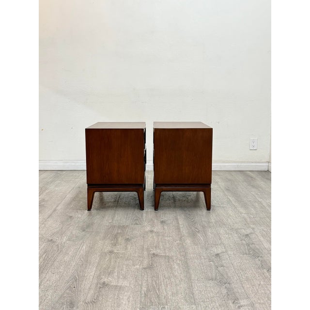 Brown Pair of Mid Century Modern Nightstands For Sale - Image 8 of 11