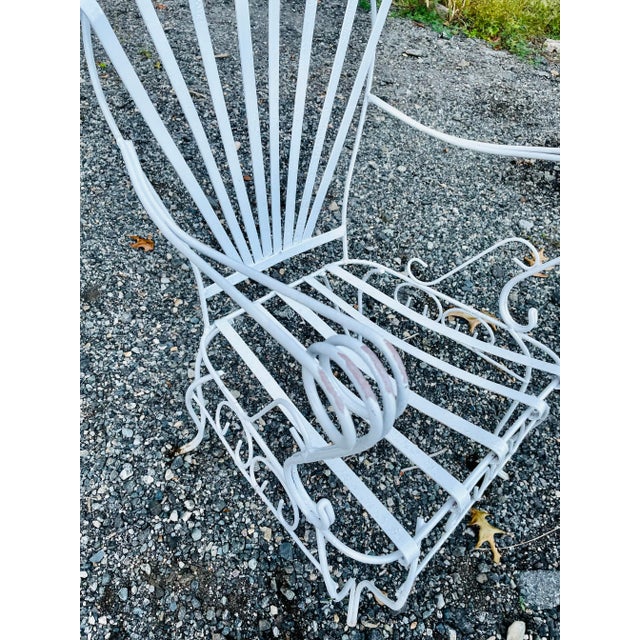 Early 20th Century Vintage Wrought Iron French Garden Chair, Attributed For Sale In New York - Image 6 of 11