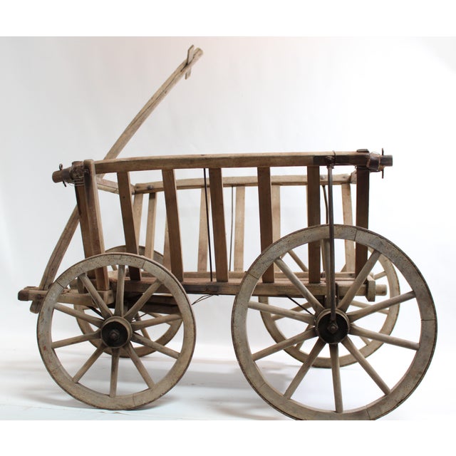 1950s Farm Cart Vintage European Wagon 49 X 29 X 49 For Sale - Image 5 of 15