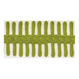 Sample - Schumacher Castille Tape in Leaf For Sale
