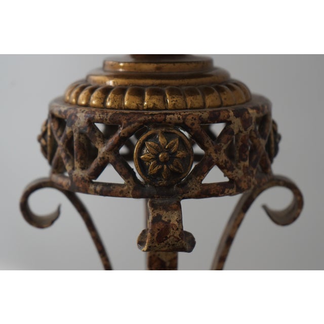 Brass Pair Maitland Smith Brass & Iron Lizard Table Lamps For Sale - Image 8 of 12