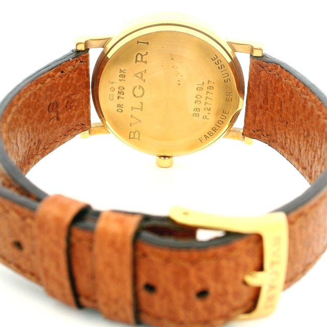Vintage Bvlgari Bvlgari Bb30gl 18k Gold Black Dial Watch For Sale - Image 13 of 14