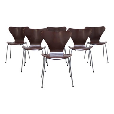 Series 7 Chairs by Arne Jacobsen for Fritz Hansen, 1975, Set of 6 For Sale