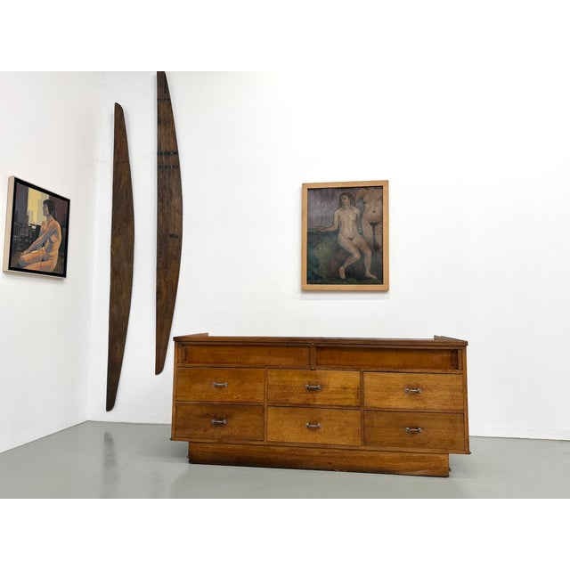 Vintage Oak and Glass Trade Counter from Siegel Paris, 1950 For Sale - Image 3 of 18