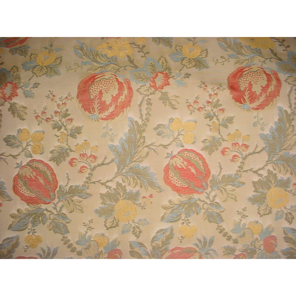 Lee Jofa Marlowe Weave Scarlet Floral Brocade Upholstery Fabric 5