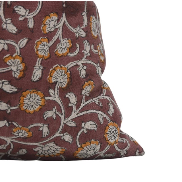 Farmhouse Fabdivine Handcrafted Block Print Cushion Cover 16x16 Inch Himachal For Sale - Image 3 of 5