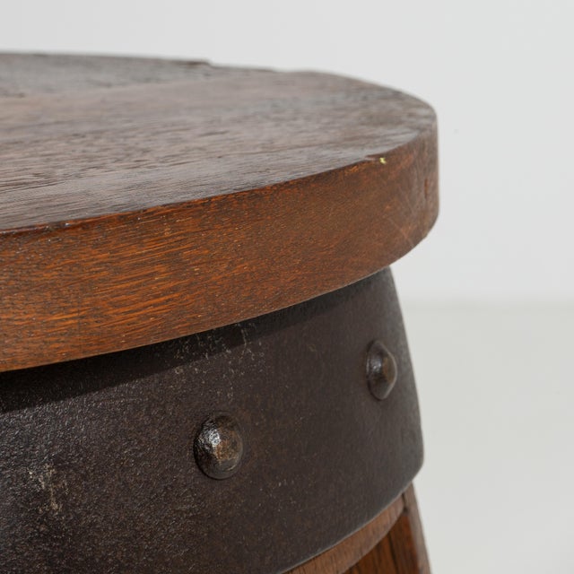 Early 20th Century Oak Barrel Bar Table For Sale - Image 12 of 12