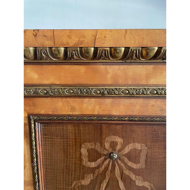 Brown Large Antique Satinwood Inlaid and Ormolu Mounted Sideboard, 1850 For Sale - Image 8 of 12