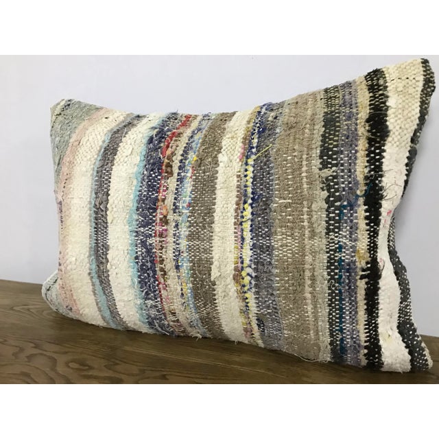 Tribal Vintage Handmade Lumbar Naturel Pillow For Sale - Image 3 of 6