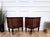 Gold Mid-Century Art Deco Italian Bedside Tables in Walnut with Glass Top, 1950s, Set of 2 For Sale - Image 8 of 10